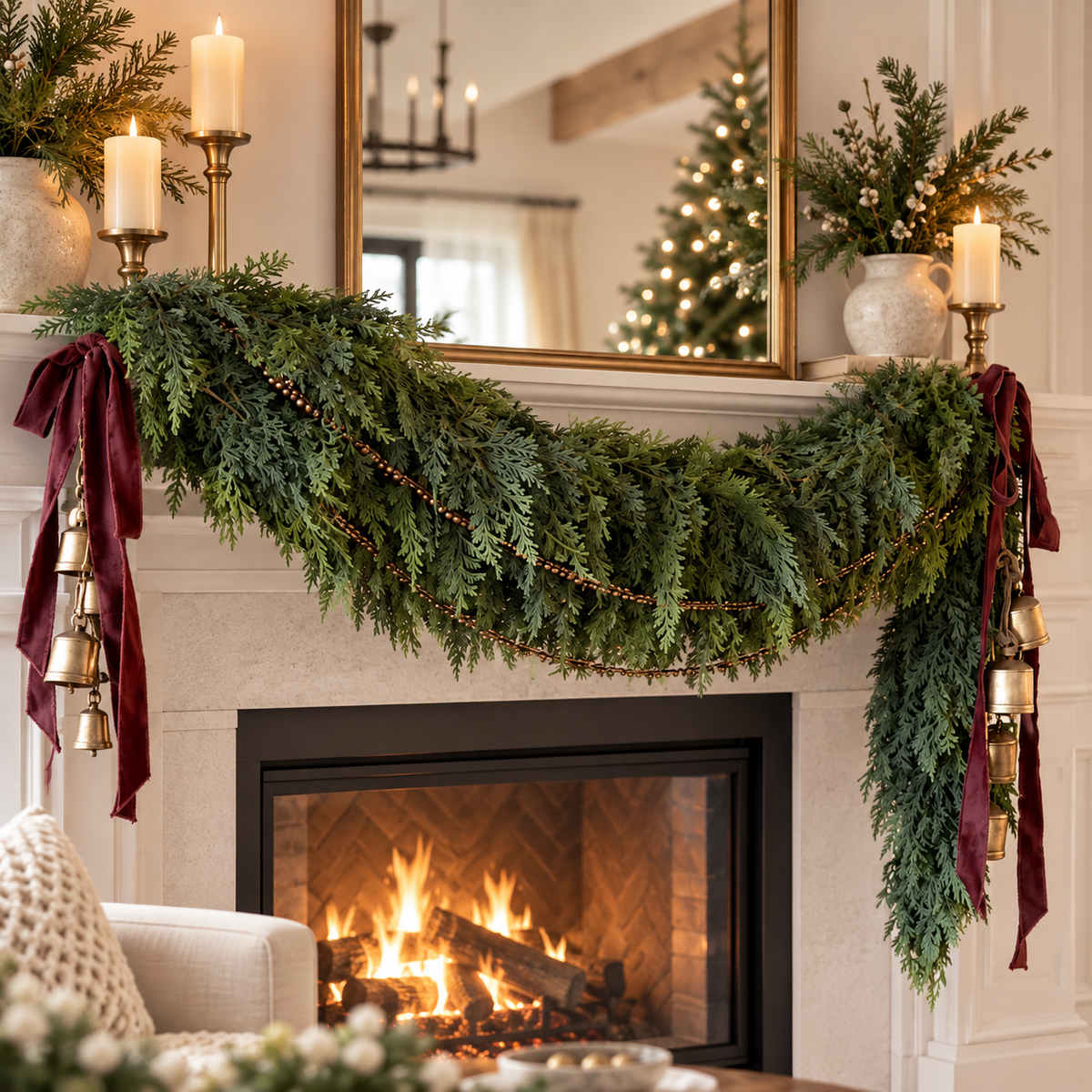 6ft Artificial Cedar Garland